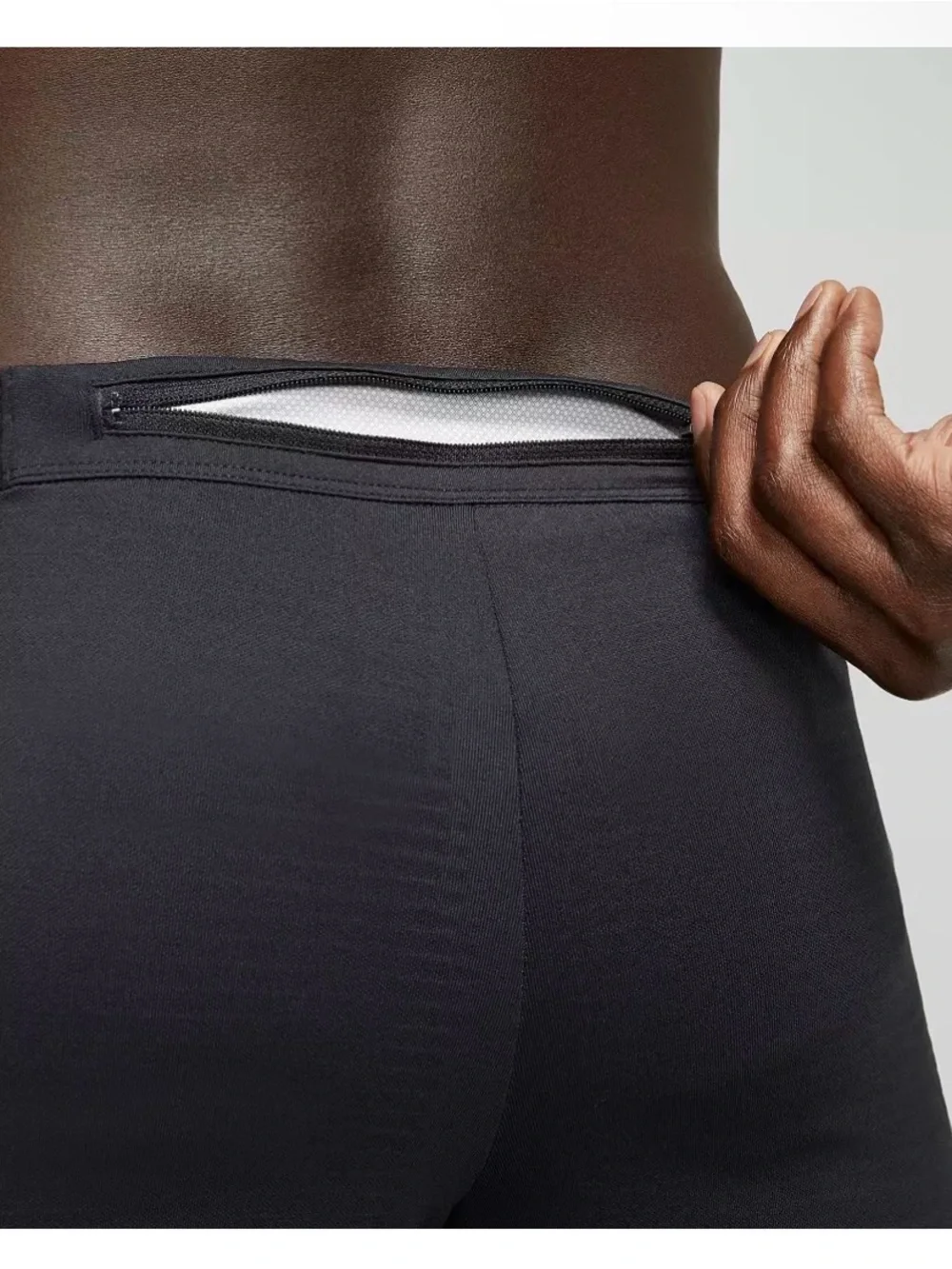 Nike Men’s Black Performance Tights with White Swoosh